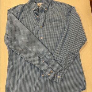 Southern Tide Blue Gingham Button Down Shirt